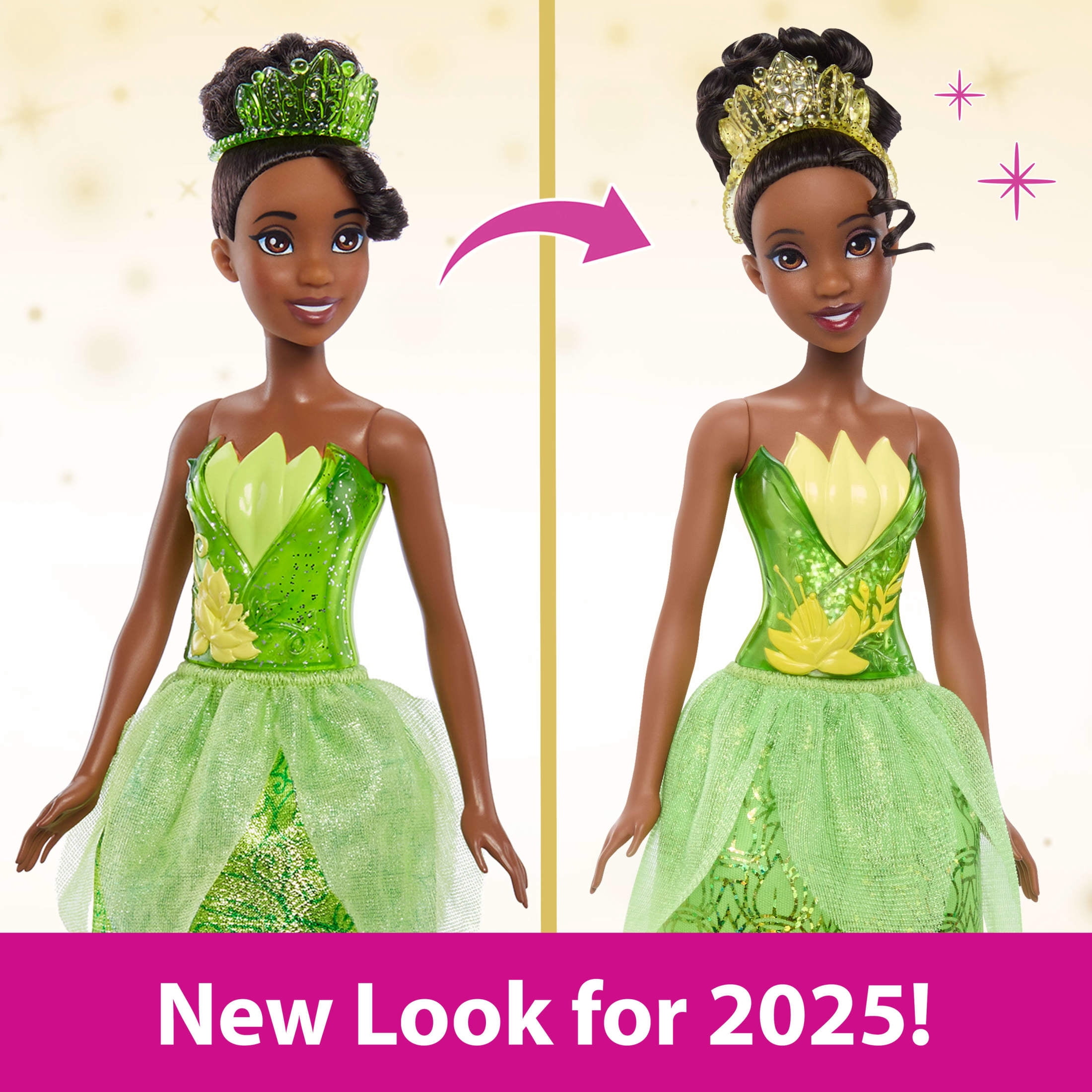 Disney Princess Tiana 11 inch Fashion Doll with Brown Hair, Brown Eyes & Tiara Accessory