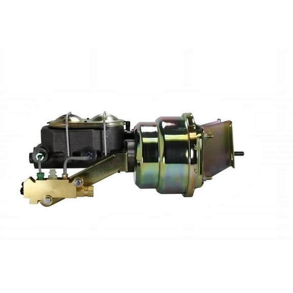 Leed Brakes 7 Inch Dual Power Booster, 1 1/8 Inch Bore Master Disc/Drum (Zinc)