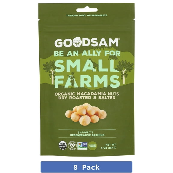 GoodSam Roasted Salted Macadamias 4 oz (Pack of 8)