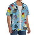 thumbnail image 2 of Kdxio Men'S Hawaiian Shirt For Men Short Sleeve Shirt Pirate Marine Animals Summer Casual Holiday Beach Button Down T-Shirts, 2 of 5