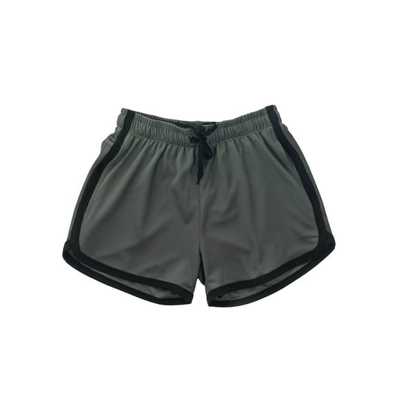 Canrulo Men's Ranger Panty Running Short Fitted Shorts Bodybuilding Quick Dry Gym Running Tight Lifting Shorts Gray Black XXL