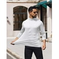 thumbnail image 5 of COOFANDY Men's Fashion Mock Neck T Shirts Long Sleeve Turtleneck Pullover Shirts Basic Slim Fitted Tee Shirts, 5 of 10