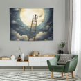 thumbnail image 2 of ONETECH  Moon Stars Wall Tapestry Wall Hanging Outer Space and Galaxy Tapestry Night Sky with White Cloud Home Decor for Room, 2 of 7