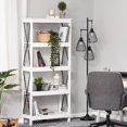 thumbnail image 2 of 4-Tier Bookcase Display Shelf Unit Storage Rack Organizer for Living Room Office White, 2 of 7