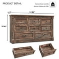 thumbnail image 3 of wow97e Farmhouse 8 Drawers Dresser for Bedroom, 61" Wide Wooden Chest of Drawers w/Roman Column, Storage Dressers for Bedroom, Living Room, Light Brown, 3 of 7
