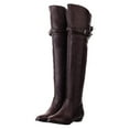 thumbnail image 4 of OKBOP Womens Heeled Knee-High Boots-Pirate Boots Women Christmas Causal Winter Boots for Women Brown, 4 of 4