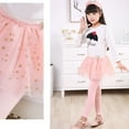 thumbnail image 5 of Povozer Girls Leggings Toddler Pants Leggings for Girls with Tutu Kids Skirt(Pink,9-11Years), 5 of 5
