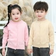 thumbnail image 6 of NOKIO Toddler Baby Boys Girls Cardigan Sweater Long Sleeve Knit Jacket Outwear Button Tops Autumn/Winter Solid Color Knitted Jacket Toddler Button Closure Open Front Knit Outfits, 6 of 8