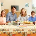 thumbnail image 4 of 3 Pack Fall Thanksgiving Tablecloths 51x87in, Turkey Gobble Pumpkin Rectangle Plastic Table Cover for Fall Thanksgiving Harvest Party Decorations, 4 of 7