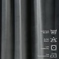 thumbnail image 3 of 3S Brother's Solid Luxury Matte Velvet Soft Curtains Set of 2 Panels Hanging Back Tap & Rod Pocket Home Décor Bedroom Kitchen Office Windows Room Darkering ( Grey-52"x95"), 3 of 6
