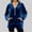 Blue, variant on Fall Trendy Outfits New Zip up Hoodie for Women Velvet Long Sleeve Half Zip Sweatshirts Casual Loose Oversized Pullover Tops with Pocket Blue L