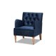 thumbnail image 1 of Sillón tapizado en terciopelo azul marino Baxton Studio Eri 1.93271E11, 1 of 2