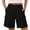 Black, variant on Summer Women's Casual Elastic Waist Cargo Solid Color Multi Pockets Stretch High Waist Knee Length Shorts Pink, XXL