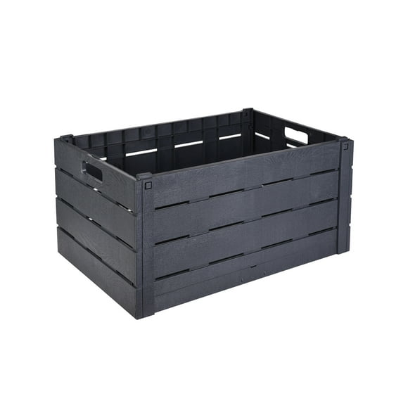 Caja Plegable con efecto madera Azul AGBOX | Almacenaje Versátil | Ideal para Cualquier Espacio