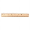 JETTINGBUY Double Side Wooden Ruler Wood Carpenter Inch Scales & Metric Scales Tools 1pc