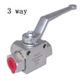 thumbnail image 2 of 1PCS Hydraulic 3 Way High Pressure Ball Valve - 1/4\" to 1\" For BSP - 500 Bar MWP, 2 of 7