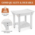 thumbnail image 2 of Stoog Shower Bench, HIPS Waterproof Shower Stool, Bathroom Shower Chair Seat, White, 2 of 8