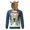 Blue, variant on Fesfesfes Hoodie Tops for Men Men Casual Long Sleeve Christmas Hooded Antler Print Colorblock Sweatshirt Blouse