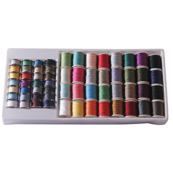AUQ 60Pcs Sewing Thread Wide Application Thread for Sewing Metal Spools Sewing Machine Thread Multicolor