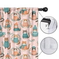 thumbnail image 4 of Blackout Kids Curtains,Cat and Sweater Pink Pattern Children's Insulated Curtains Set Of 2,Bedroom Essentials,Toddler Room Decor 42"x84", 4 of 5
