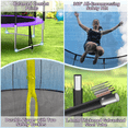 thumbnail image 4 of FIZITI 16FT Trampoline with Basketball Hoop, Enclosure Net, Light, Sprinkler, Socks, 2000LBS Outdoor Heavy Duty Round Trampoline for 6-8 Kids Adults,Purple, 4 of 10