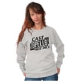 thumbnail image 4 of Cast Spells Not Dice Dragon Gamer Unisex Plus Fleece Graphic Sweatshirt Brisco Brands 2X, 4 of 5