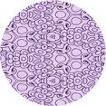 thumbnail image 1 of Ahgly Company Machine Washable Indoor Round Transitional Purple Flower Purple Area Rugs, 7' Round, 1 of 7