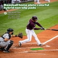 thumbnail image 6 of Adoreal Baseball & Softball Home Plate,17" Colored Blended Non-Slip Rubber Mat for Pitching & Hitting Practice,Portable Indoor Outdoor Pitchers Plate with Carry Bag(1 Pack), 6 of 8