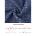 thumbnail image 5 of DARING DIVA Tweed Collared Belted Button Down Blazer Dress XL Deep Blue, 5 of 6