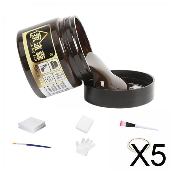 Bálsamo recolorante,Kit de reparación de bálsamo recolorante de cuero para muebles,50ml Restaurador para el cuidado del cuero Sofás Marrón Asiento de automóvil,Restauración de tinte de