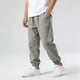 thumbnail image 4 of Pantalones largos para niños y niños, de color liso, de pana, con cintura elástica, holgados, con cordón y bolsillo, informales, de poliéster., 4 of 7