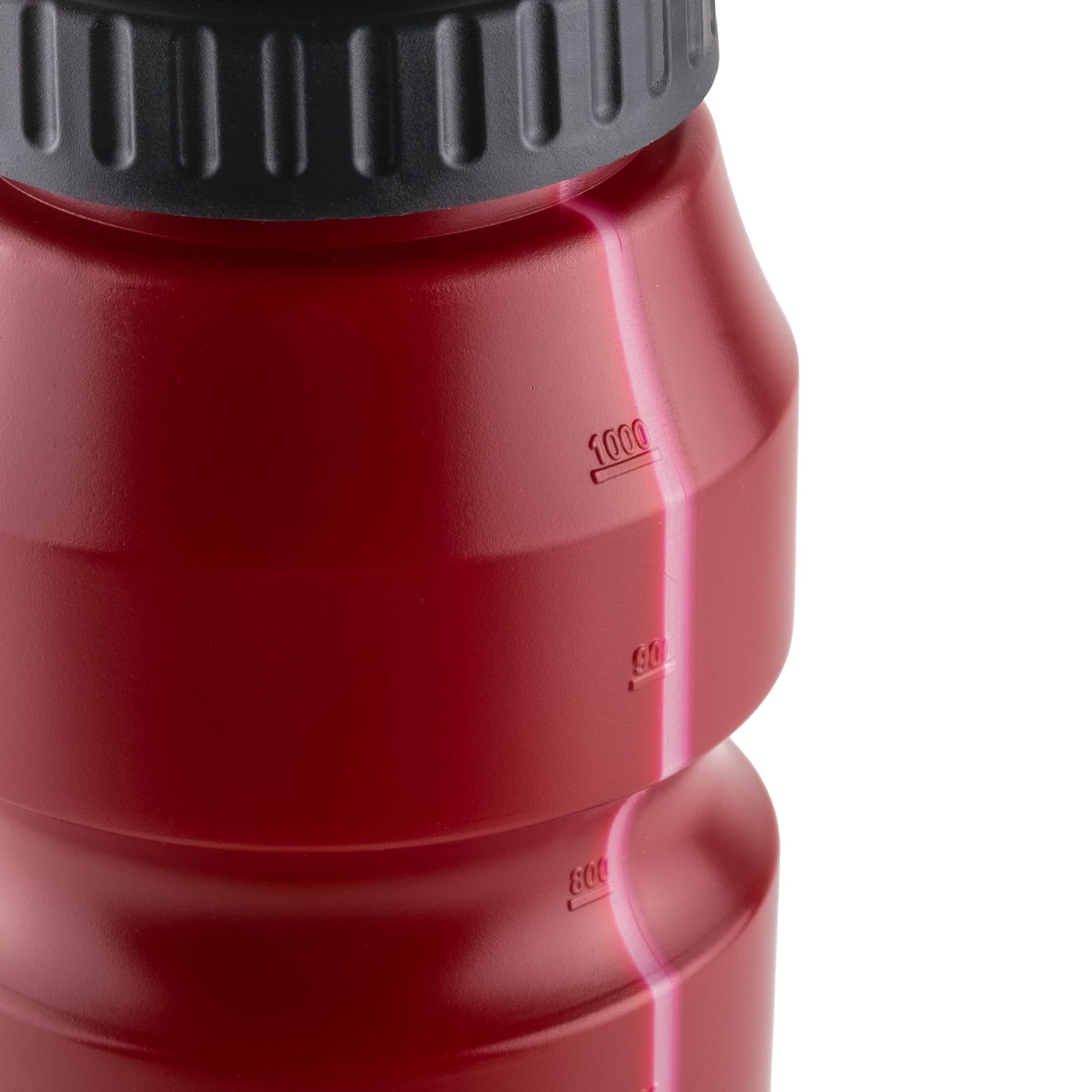 Cannon Sports 1 Liter Sports Water Bottle, BPA-Free, 34 Oz Capacity, Large Mouth, 2 lids (Straw and Squeeze), Great For Helmet Sports Such As Hockey, Lacrosse, Football, Boxing (6 Pack) (Burgundy)