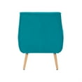 thumbnail image 3 of Allora Polyester Fabric Upholstered Button-Tufted Back Accent Chair in Blue, 3 of 8