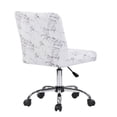 thumbnail image 4 of CRO Decor Office Chairs Fabric Rolling Home Desk Chair in White, 4 of 8