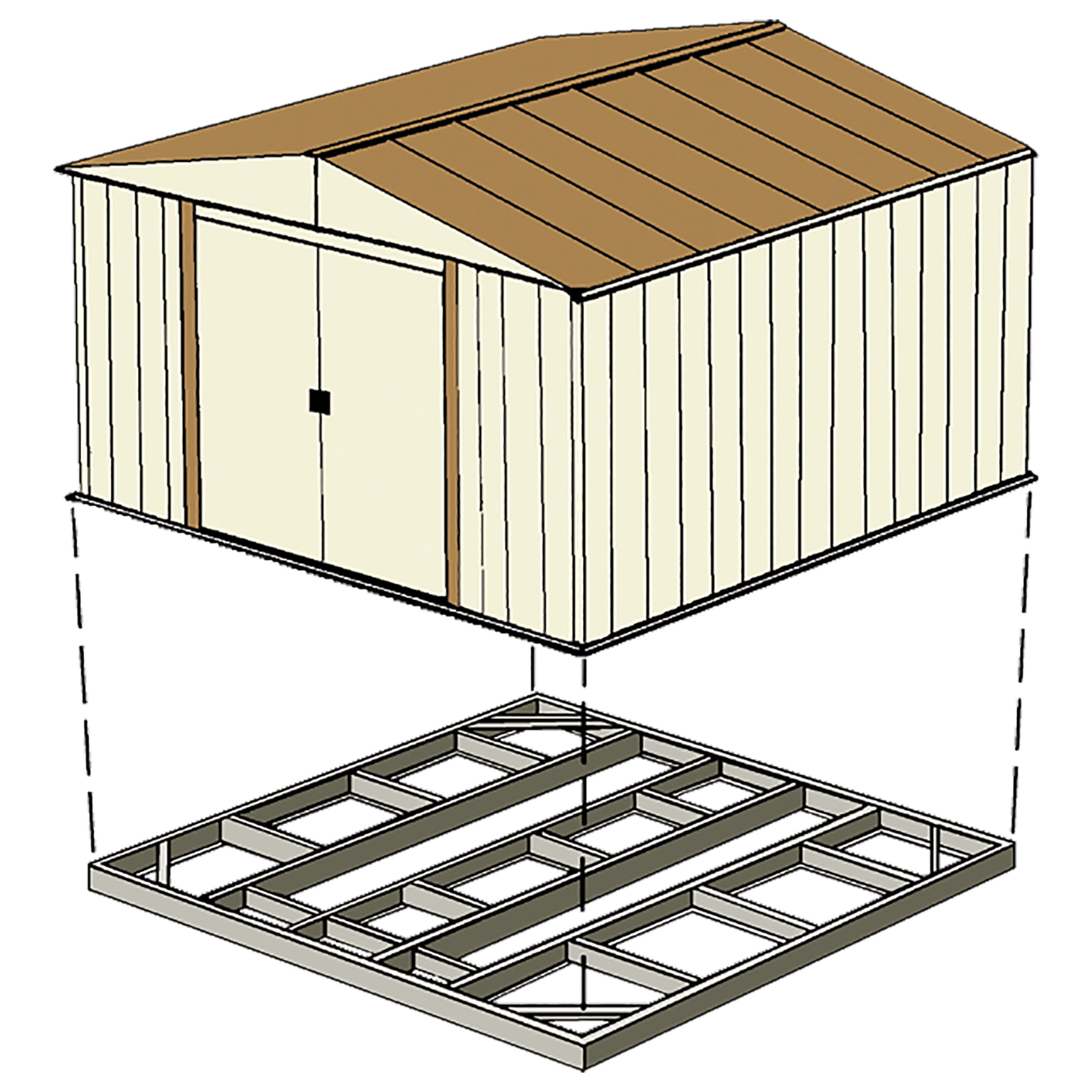 Arrow Grey Shed Base Kit