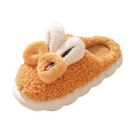 

House Slippers For Women Women Slippers Autumn And Winter Fashion Cartoon Cute Rabbit Comfortable Thick Bottomed Flat Bottomed Slip On