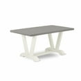 thumbnail image 2 of East West Furniture V-Style 5-piece Dining Table and Chairs in Linen White, 2 of 3