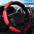 thumbnail image 1 of 38Cm Car Steering Wheel Cover Anti-Slip Sandwich Sport Type Protector Breathable Red, 1 of 10