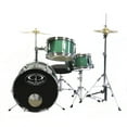 thumbnail image 2 of M&M GP Percussion 3-Piece Complete Junior Drum Set, Metallic Forest Green, 2 of 9