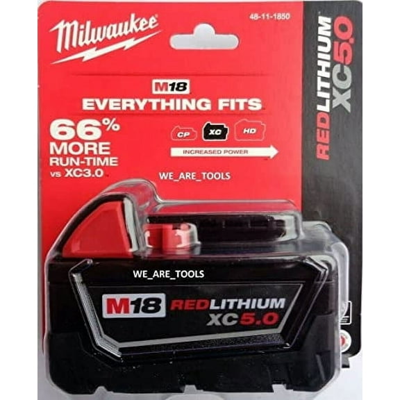 Milwaukee M18 48-11-1850 5.0 AH Batteries 5.0 18V