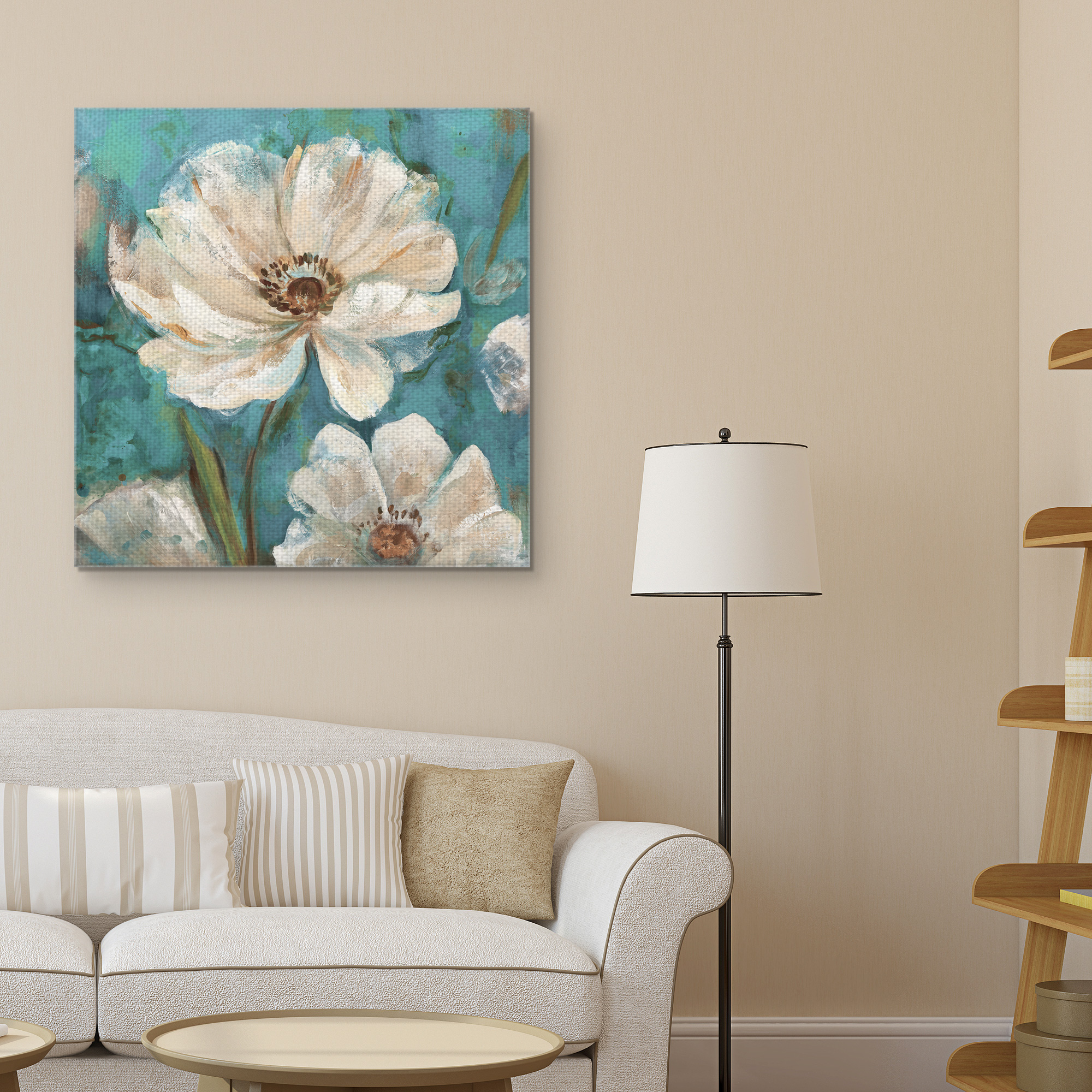 Masterpiece Art Gallery Bellissimo Square II Soft Anemone By Sandy Doonan Canvas Art Print 30" x 30"