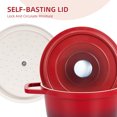 thumbnail image 4 of Lightweight 5 Qt Dutch Oven Pot with Lid, Nonstick Dutch Oven, Enameled Dutch Oven for Bread Baking, Cast Aluminum Pot Compatile with All Cooktops, Dishwasher Safe Cookware, Red, 4 of 10