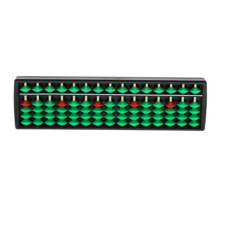 LeeQinersw 15 Rods Plastic Abacus Toy with Plastic Beads, Early Developmental Toy, Green