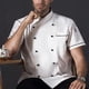 thumbnail image 3 of Hombres Mujeres Uniforme Chaqueta transpirable para camarero Catering Cook Hotel Culinary Blanco Salvador Chaquetas de cocinero, 3 of 10