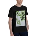 thumbnail image 2 of Bingfone Watercolor Green Leaves Men'S Loose Fit Short-Sleeve Pocket T-Shirt, 2 of 7