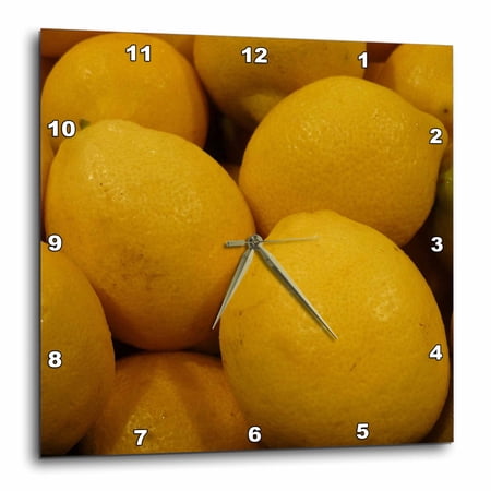 3drose, Lemony Lemons, 15x15 Wall Clock