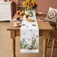thumbnail image 2 of Spring Easter Table Runner 48 Inches Long Farmhouse Dress Scarves, Country Bunny Chick Floral Butterflies Watercolor Dining Tablerunner for Coffee Table/Kitchen Island/Party Décor, 13" x 48", 2 of 8
