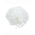 thumbnail image 1 of Chic Headwear Satin Braid Pill Box w/ Mesh and Feathers - White, 1 of 1