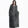 thumbnail image 2 of Peignoir en Polaire pour Femmes Long avec Fermeture Éclair, 2 of 4