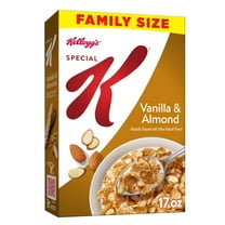 Kellogg's Special K Breakfast Cereal, Fiber Cereal, Family Breakfast, Family Size, Vanilla and Almond, 17oz Box (1 Box)